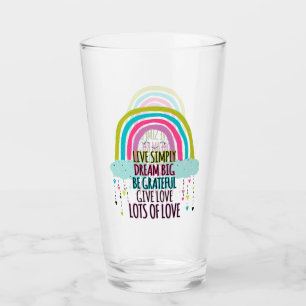 Leef Eenvoudig, Droom Groot, Wees Dankbaar, Geef L Glas
