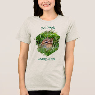Leef Eenvoudig Inspirerende Woorden Wangzanger Tri-Blend Shirt