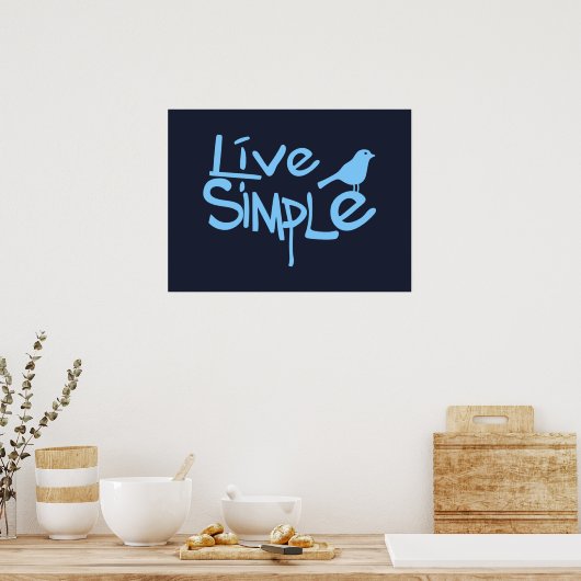 Leef Eenvoudig Poster (Keuken)