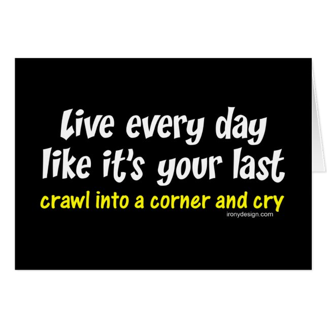 Leef elke dag als je laatste (Voorkant Horizontaal)