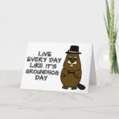 Leef elke dag alsof het Groundhog Day is! Kaart (Voorkant)