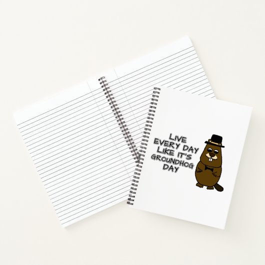 Leef elke dag alsof het Groundhog Day is! Notitieboek (Binnen)
