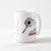 Leef elke dag alsof het je geboortedag Mok is (Voorkant rechts)