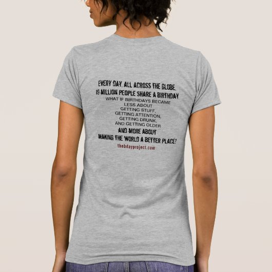 Leef elke dag alsof het jouw geboorte T-Shirt is (Achterkant)