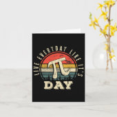 Leef elke dag alsof het Pi Day Funny Pi Day is Kaart (Gele Bloem)