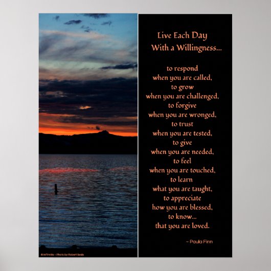 Leef elke dag met bereidheid...Poster Poster (Voorkant)