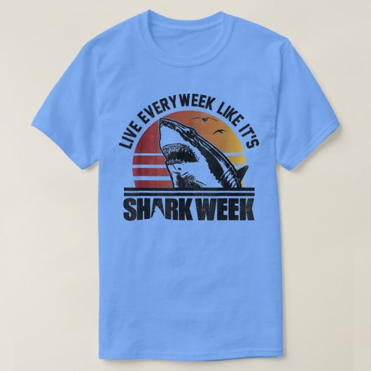 Leef elke week als Shark Weeks Shark Lover T-shirt (Design voorkant)