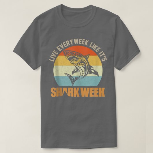 Leef elke week alsof het een haaientanktop is t-shirt (Design voorkant)