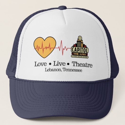 Leef en adem theaterbal pet. trucker pet (Voorkant)