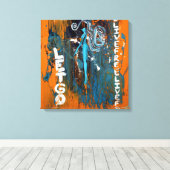 Leef en laat gaan (omwikkeld canvas) canvas afdruk (Insitu (Houten vloer))