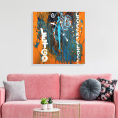 Leef en laat gaan (omwikkeld canvas) canvas afdruk (Insitu (Woonkamer))