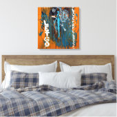 Leef en laat gaan (omwikkeld canvas) canvas afdruk (Insitu (Slaapkamer))