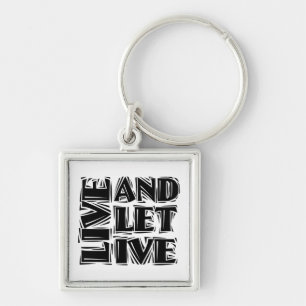 Leef en laat leven 12 Stappen Herstel Slogan Citaa Sleutelhanger
