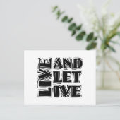 Leef en laat leven 12 Stappen Herstel Spreuk Citaa Briefkaart (Staand voorkant)