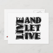 Leef en laat leven 12 Stappen Herstel Spreuk Citaa Briefkaart (Voorkant / Achterkant)