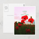 Leef en laat leven briefkaart (Voorkant / Achterkant)