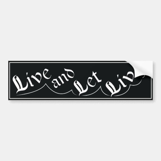 Leef en laat leven bumpersticker AA slogan herstel (Voorkant)