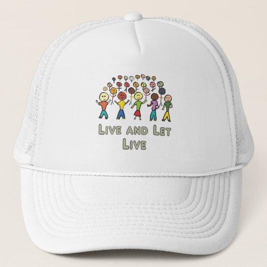 Leef en laat leven trucker pet (Voorkant)