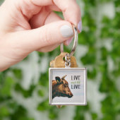 "Leef en laat leven" vegan Sleutelhanger (Hand)