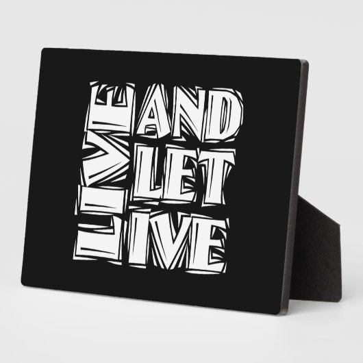 Leef en laat Levend 12 Citaat van de Slogan van de Fotoplaat (Zijkant)