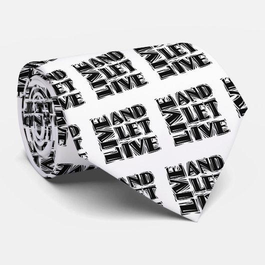 Leef en laat Levend 12 Citaat van de Slogan van de Stropdas (Opgerold)