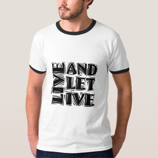 Leef en laat Levend 12 Citaat van de Slogan van de T-shirt (Voorkant)