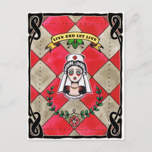 Leef en laat levend Briefkaart (Voorkant)