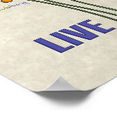 Leef en laat Levend (het Citaat van de Terugwinnin Poster (Hoek)