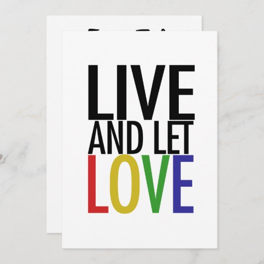 Leef en laat LIEFDE Kaart (Voorkant / Achterkant)