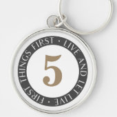 Leef en laat live feestdag zwarte gouden bloem lev sleutelhanger (Voorkant)