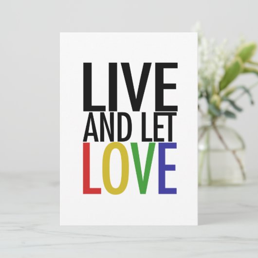 Leef en laat LOVE Kaart (Staand voorkant)