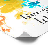 Leef en laat verven - Zwemende kleurstoffen Poster (Hoek)