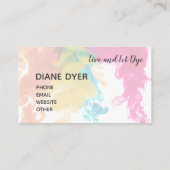 Leef en laat verven - Zwemende kleurstoffen Visitekaartje (Achterkant)