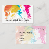 Leef en laat verven - Zwemende kleurstoffen Visitekaartje (Voorkant / Achterkant)