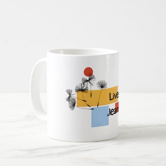 Leef en leer mok (Voorkant links)