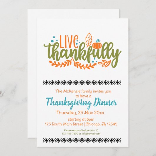 Leef gelukkig kaart (Voorkant / Achterkant)