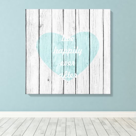 Leef gelukkig na canvas afdruk (Insitu (Houten vloer))