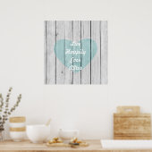 Leef gelukkig na poster (Keuken)