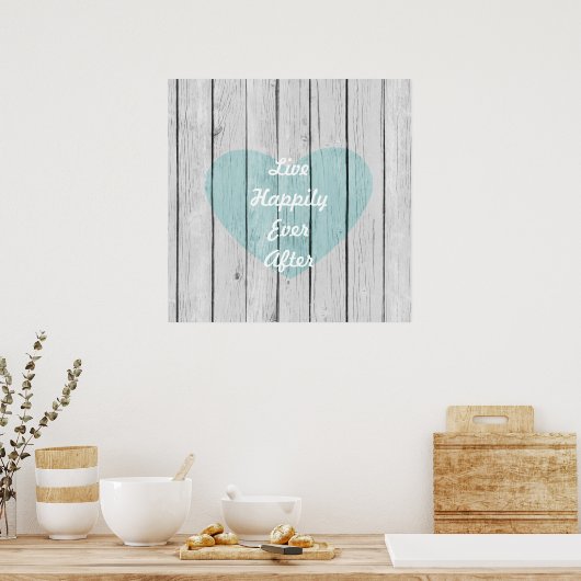 Leef gelukkig na poster (Keuken)