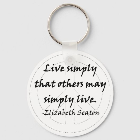 Leef gewoon dat anderen gewoon kunnen leven sleutelhanger (Voorkant)