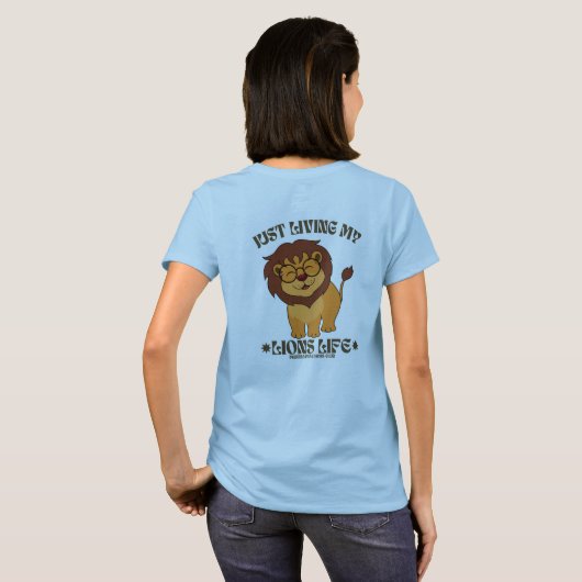 Leef gewoon mijn leeuwenleven t-shirt (Achterkant volledig)