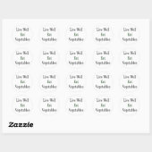 Leef goed eet groenten ronde sticker (Vel)