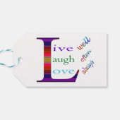 Leef goed, Laugh Vaak, Love Altijd by STaylor Cadeaulabel (Achterkant Horizontaal)