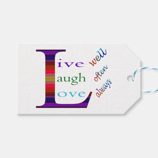 Leef goed, Laugh Vaak, Love Altijd by STaylor Cadeaulabel (Voorkant (Horizontaal))