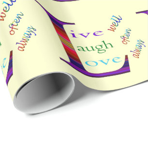 Leef goed, Laugh Vaak, Love Altijd by STaylor Cadeaupapier