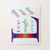 Leef goed, Laugh Vaak, Love Altijd by STaylor Legpuzzel (Verticaal)