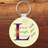 Leef goed, Laugh Vaak, Love Altijd by STaylor Sleutelhanger (Voorkant)