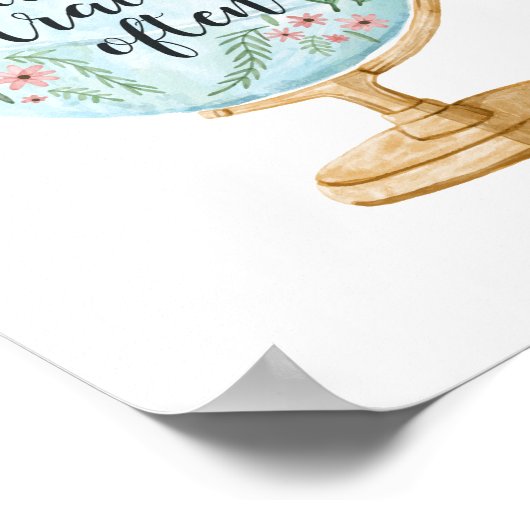 Leef goed, reis vaak poster (Hoek)