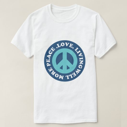 Leef goed – Vredestypografie ontwerp T-shirt (Design voorkant)