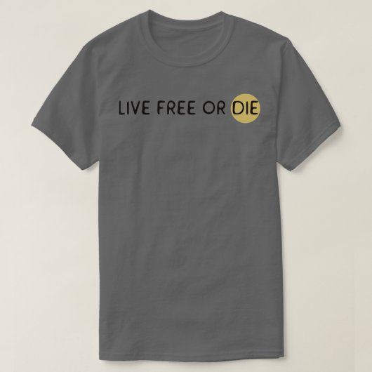 Leef gratis of sterf t-shirt (Design voorkant)